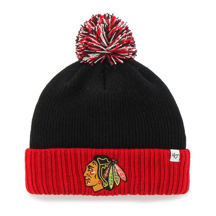 Youth '47 Brand Chicago Blackhawks Dunston Knit Beanie, Boy's, Multicolor