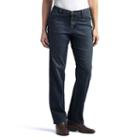 Women's Lee Relaxed Fit Straight Leg Jeans, Size: 8 T/l, Dark Blue