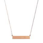 14k Gold 35 Mm Bar Necklace, Women's, Size: 16, Pink
