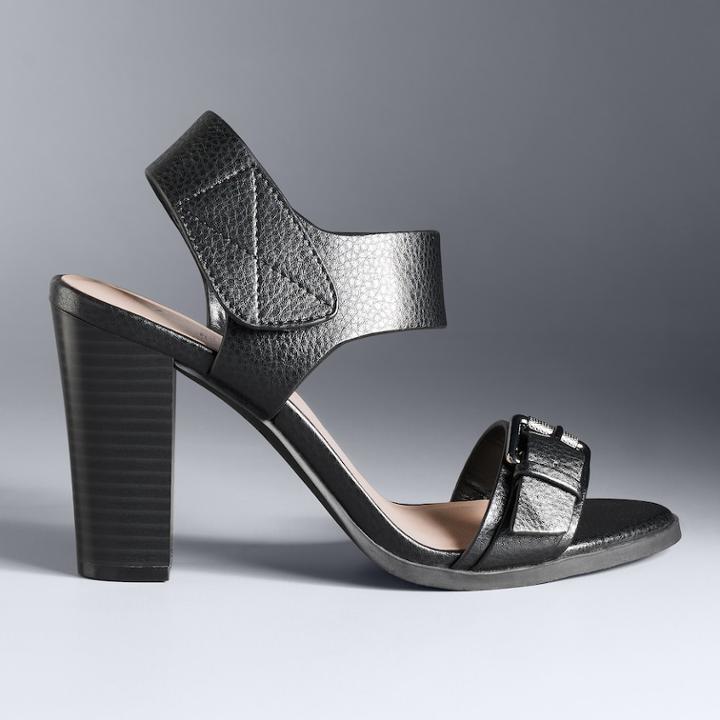 Simply Vera Vera Wang Fortune Women's High Heel Sandals, Size: 8.5, Black