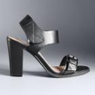 Simply Vera Vera Wang Fortune Women's High Heel Sandals, Size: 8.5, Black