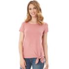 Women's Apt. 9&reg; Knot Hem Tee, Size: Small, Med Pink