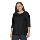 Juniors' Plus Size So&reg; Ribbed Swing Tee, Girl's, Size: 3xl, Black