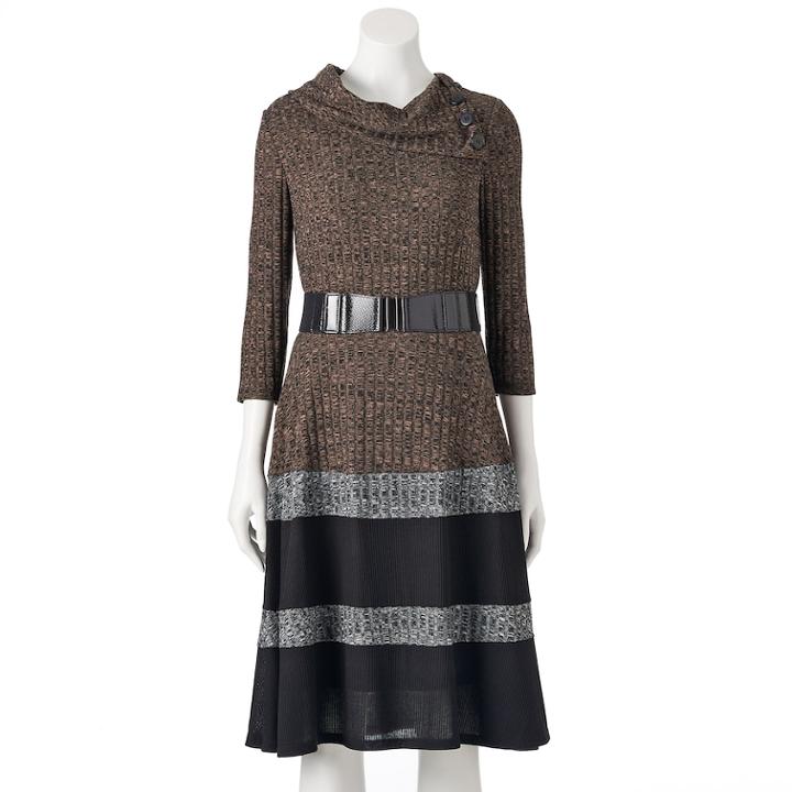 Women's Bethany Ribbed Sweater Dress, Size: Xl, Blue (navy)