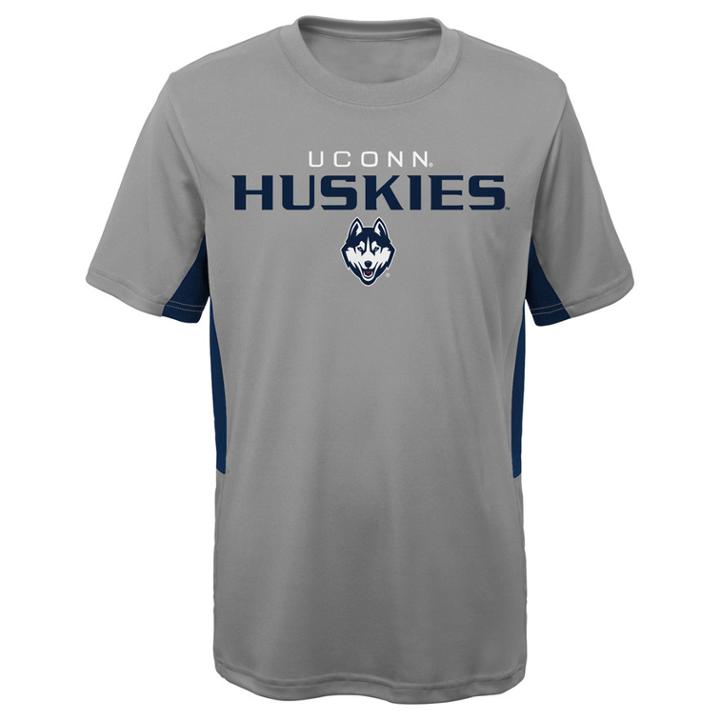 Boys 8-20 Uconn Huskies Mainframe Performance Tee, Size: M 10-12, Grey
