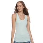 Juniors' So&reg; Ribbed Racerback Tank, Teens, Size: Xs, Med Blue