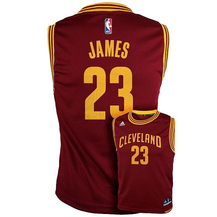 Boys 8-20 Adidas Cleveland Cavaliers Lebron James Nba Replica Jersey, Boy's, Size: S(8), Red