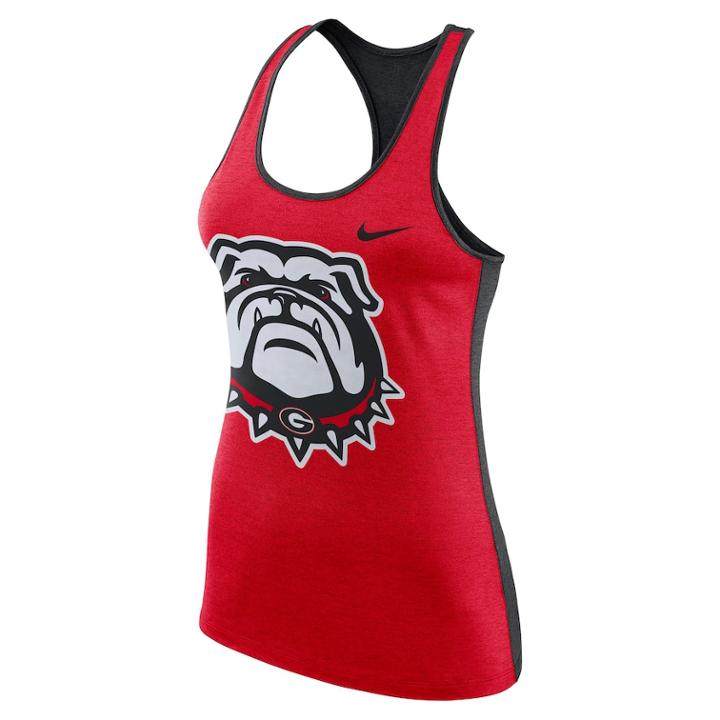 Women's Nike Georgia Bulldogs Dri-fit Touch Tank Top, Size: Small, Red