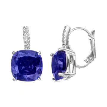 City Rox Cubic Zirconia Drop Earrings, Women's, Blue