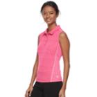 Women's Fila Sport&reg; Sleeveless Knit Golf Polo, Size: Xl, Med Pink
