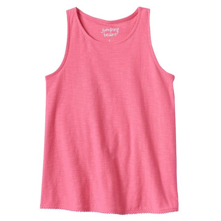 Girls 4-10 Jumping Beans&reg; Basic Slubbed Tank Top, Girl's, Size: 6, Med Pink