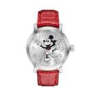 Disney's Mickey Mouse Men's Leather Watch, Red