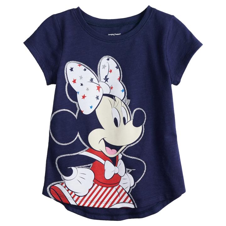 Disney's Minnie Mouse Baby Girl Patriotic Graphic Tee By Jumping Beans&reg;, Size: 12 Months, Blue