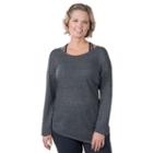 Plus Size Skyla Asymmetrical Scoopneck Sweater, Women's, Size: 3xl, Black