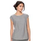 Women's Elle&trade; Swiss Dot Tee, Size: Large, Grey
