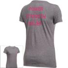 Women's Under Armour Power In Pink Tech Short Sleeve Graphic Tee, Size: Medium, Grey Other