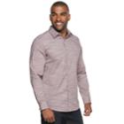 Men's Apt. 9&reg; Stretch No-iron Woven Button-down Shirt, Size: Large, Drk Purple