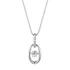 Forever Classic Sterling Silver 1/5 Carat T.w. Lab-created Moissanite Oval Pendant, Women's, Size: 18, White