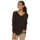 Women's Sonoma Goods For Life&trade; Trellis Cable-knit Sweater, Size: Xl, Dark Brown