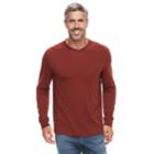 Men's Croft & Barrow&reg; Classic-fit Easy-care V-neck Tee, Size: Xl, Dark Red