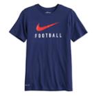 Boys 8-20 Nike Swoosh Football Dri-fit Tee, Size: Xl, Blue (navy)