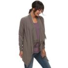 Women's Sonoma Goods For Life&trade; Fringe Flyaway Cardigan, Size: Xxl, Med Brown