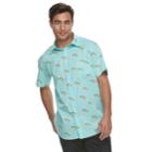 Men's Taco Shark Button-down Shirt, Size: Xxl, Light Blue