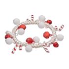 Candy Cane & Jingle Bell Stretch Bracelet, Women's, Multicolor