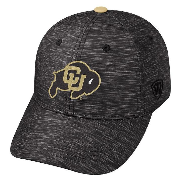 Adult Colorado Buffaloes Warp Speed Adjustable Cap, Men's, Black