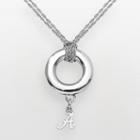 Alabama Crimson Tide Sterling Silver Halo Pendant, Women's, Size: 16, Grey