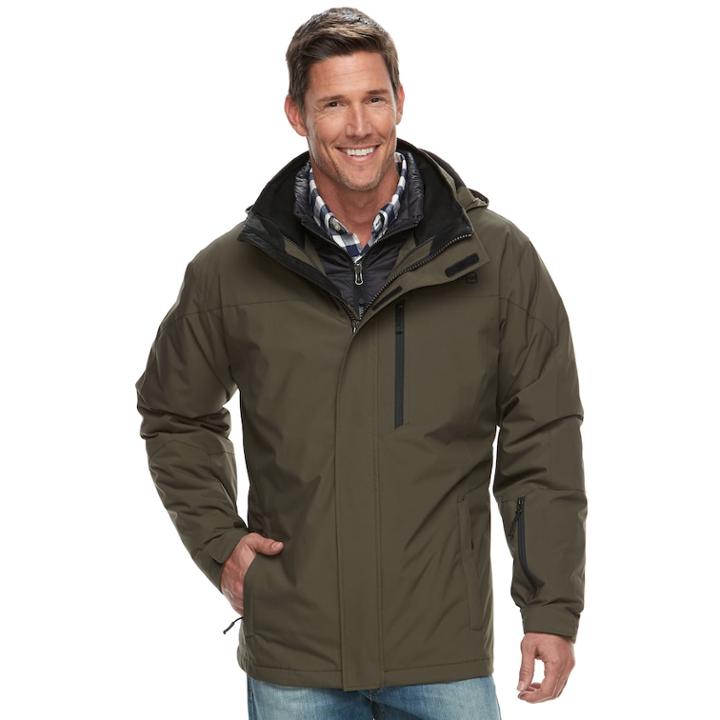 Men's Free Country 3-in-1 Systems Jacket, Size: Large, Green Oth