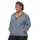 Plus Size Nike Essential Hooded Running Jacket, Size: 1xl, Blue