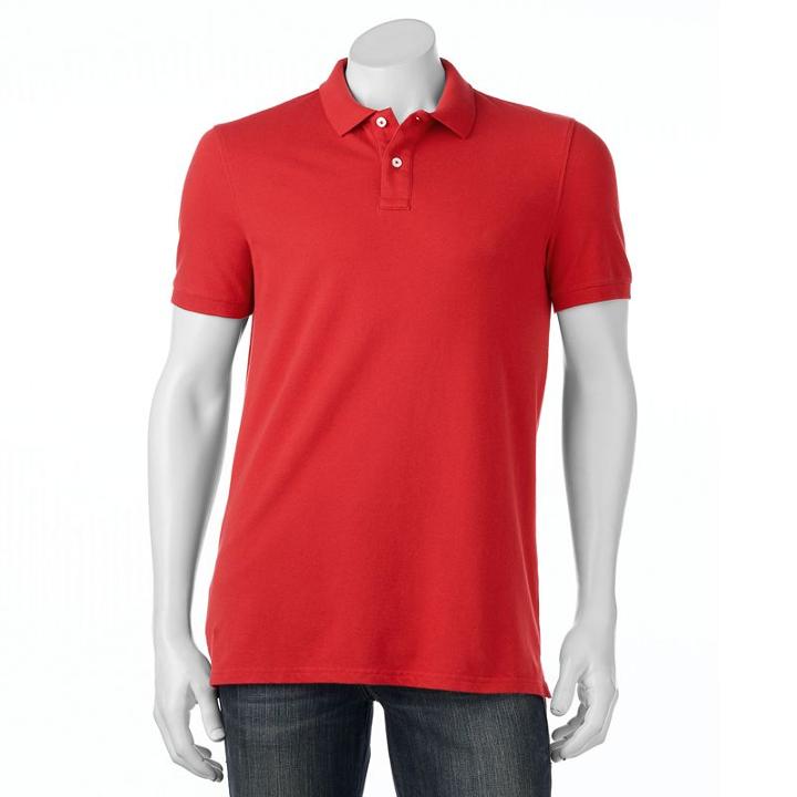 Men's Sonoma Goods For Life&trade; Flexwear Classic-fit Pique Polo, Size: Xl, Med Red