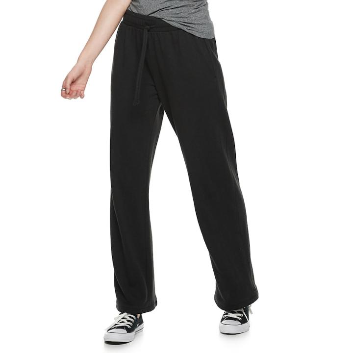 Juniors' So&reg; Drawstring Track Pants, Teens, Size: Large, Black