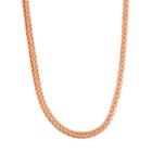 14k Gold Over Silver Foxtail Chain Necklace - 18 In, Women's, Size: 18, Pink