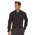 Men's Van Heusen Slim-fit Flex Stretch Non-iron Button-down Shirt, Size: Xl, Black