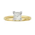 Igl Certified Princess-cut Diamond Solitaire Engagement Ring In 14k Gold (1 Ct. T.w.), Women's, Size: 7, White