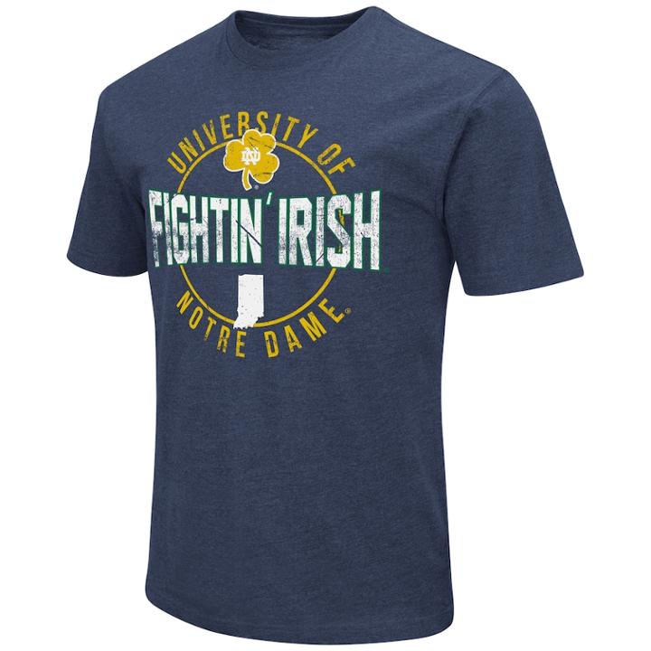 Men's Notre Dame Fighting Irish Game Day Tee, Size: Large, Dark Blue