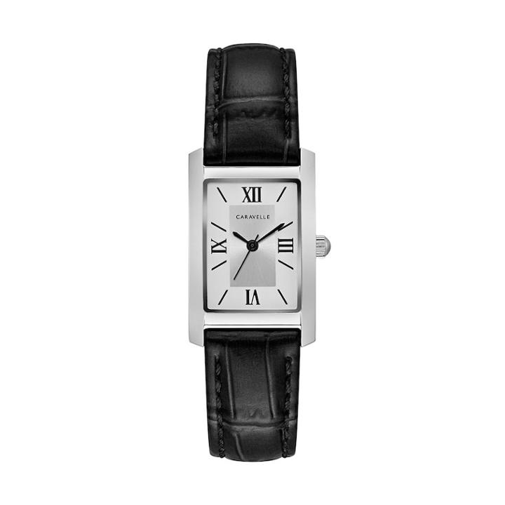 Caravelle Women's Classic Leather Watch - 43l202, Size: Medium, Black