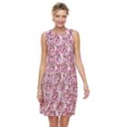Women's Croft & Barrow&reg; Print Pleated Shift Dress, Size: Xs, Med Pink