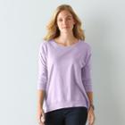 Women's Sonoma Goods For Life&trade; French Terry Dolman Top, Size: Medium, Lt Purple