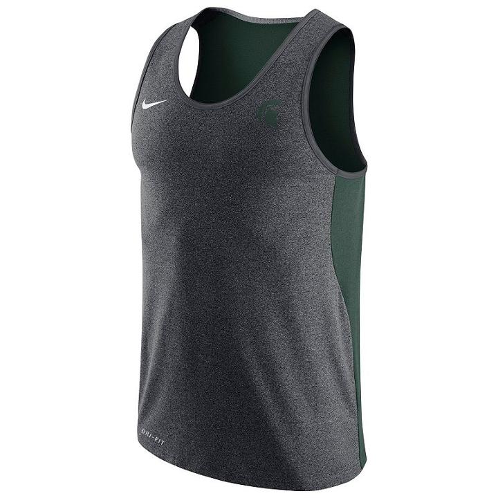Men's Nike Michigan State Spartans Dri-fit Touch Tank Top, Size: Large, Multicolor