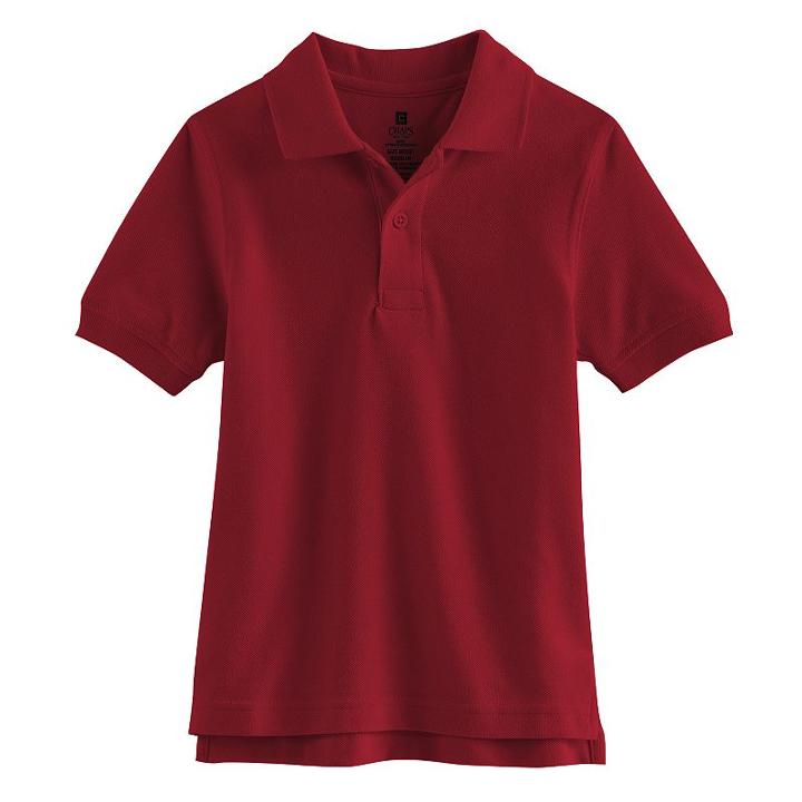 Boys 4-7 Chaps Pique School Uniform Polo, Boy's, Size: Medium, Red Other
