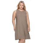 Plus Size Apt. 9&reg; Ribbed Shift Dress, Women's, Size: 1xl, Dark Beige