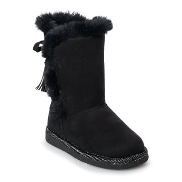 Jumping Beans Madelaine Toddler Girls' Winter Boots, Size: 10 T, Black