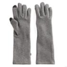 Women's Cuddl Duds Long Fleece Tech Gloves, Light Grey