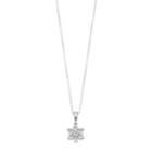 Sterling Silver Diamond Accent Snowflake Pendant Necklace, Women's, Size: 18, White