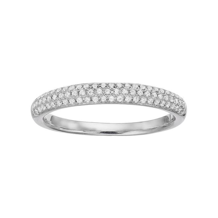 Simply Vera Vera Wang 14k White Gold 1/4 Carat T.w. Diamond Wedding Ring, Women's, Size: 7