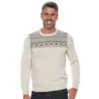 Men's Croft & Barrow&reg; Classic-fit Crewneck Sweater, Size: Large, White