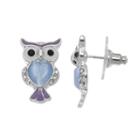 Lc Lauren Conrad Owl Drop Earrings, Women's, Blue